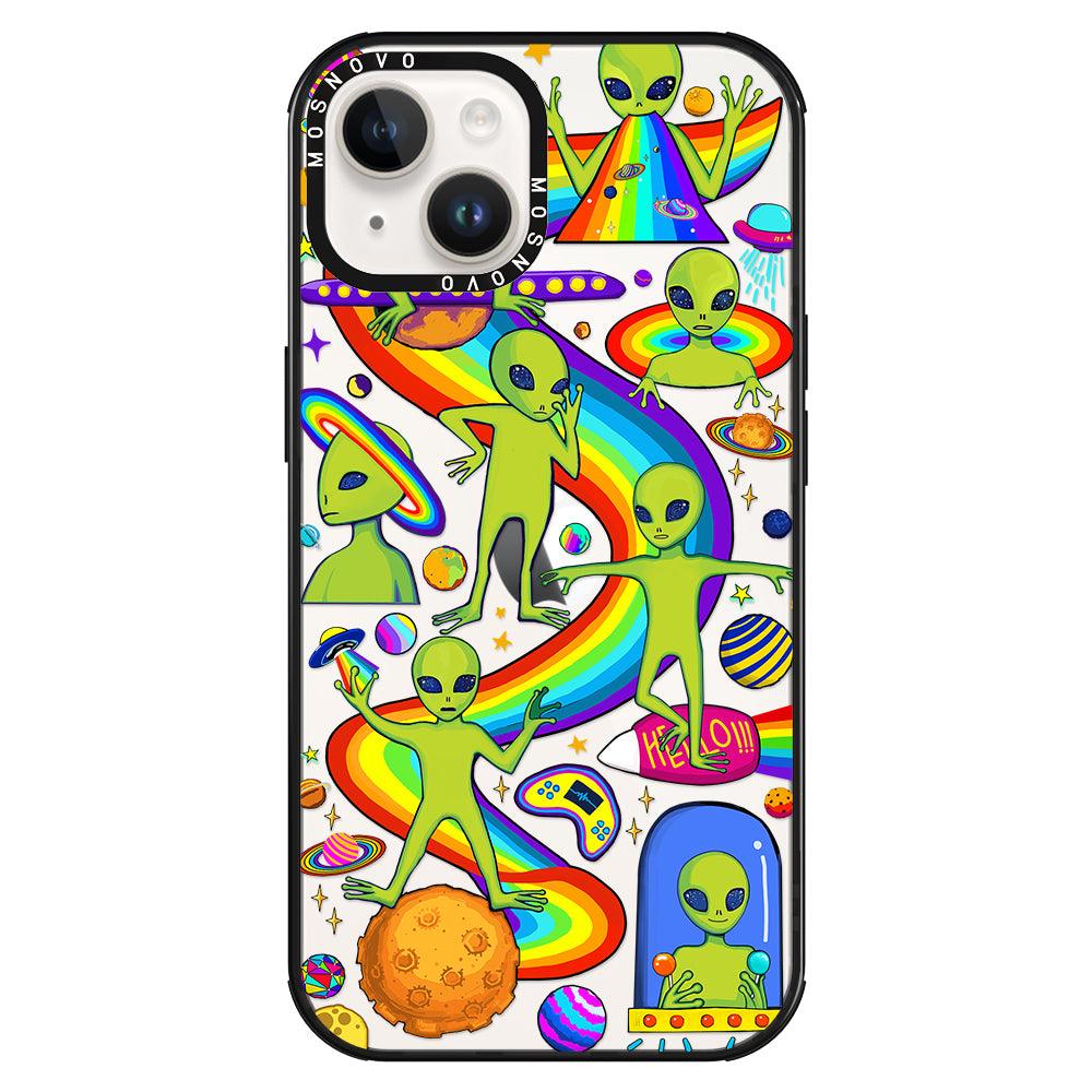 Funny Alien Phone Case - iPhone 14 Plus Case - MOSNOVO