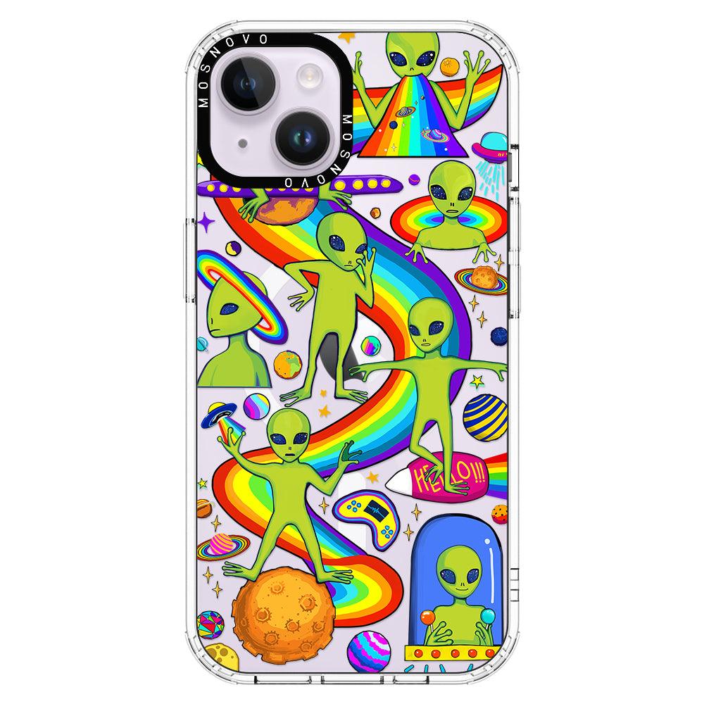 Funny Alien Phone Case - iPhone 14 Plus Case - MOSNOVO