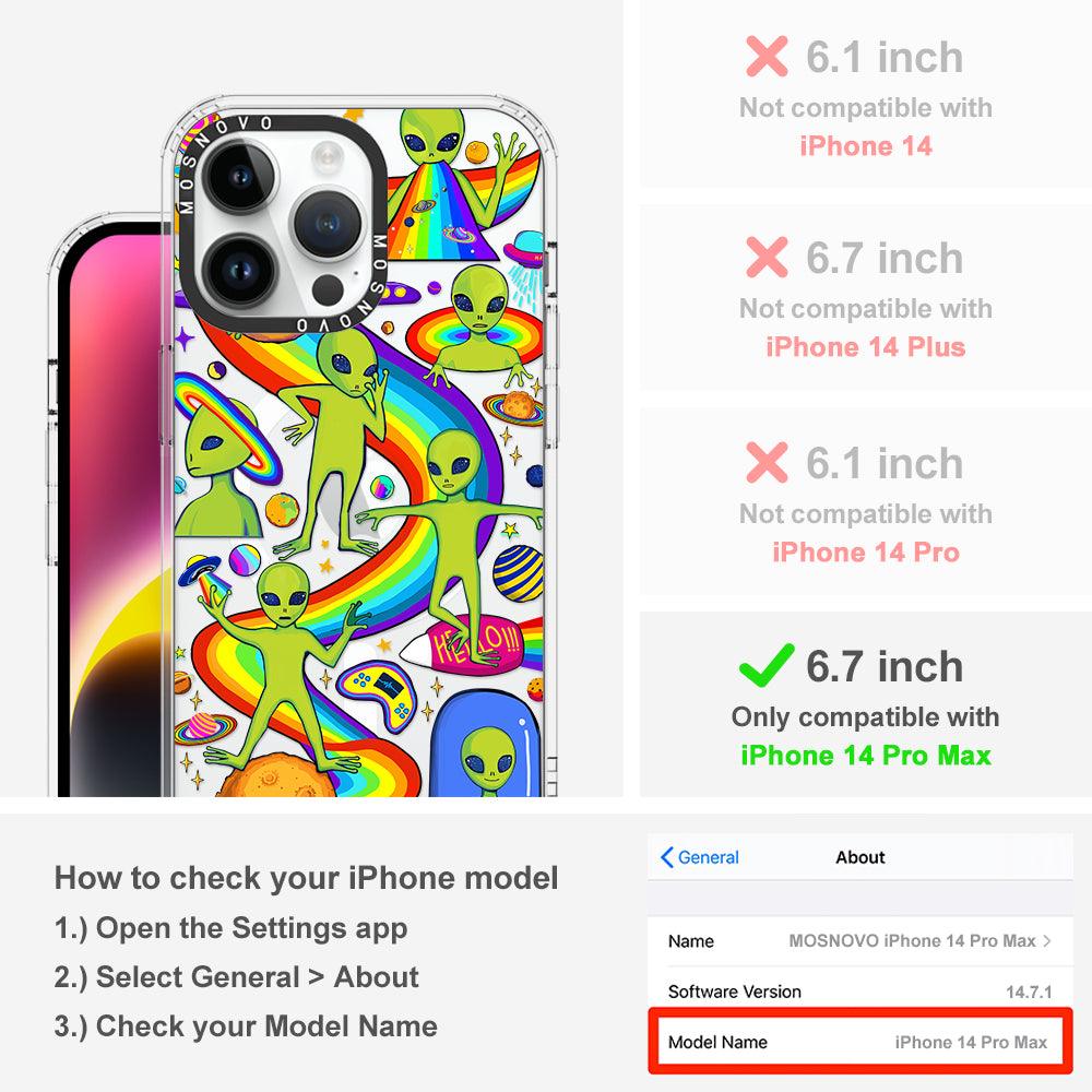 Funny Alien Phone Case - iPhone 14 Pro Max Case - MOSNOVO