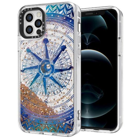 Galaxy Compass Glitter Phone Case - iPhone 12 Pro Case - MOSNOVO
