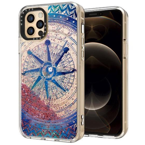 Galaxy Compass Glitter Phone Case - iPhone 12 Pro Max Case - MOSNOVO