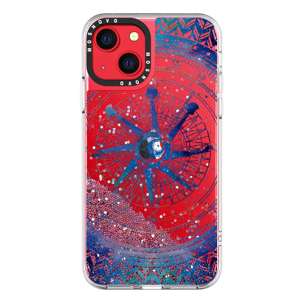 Galaxy Compass Glitter Phone Case - iPhone 13 Case - MOSNOVO