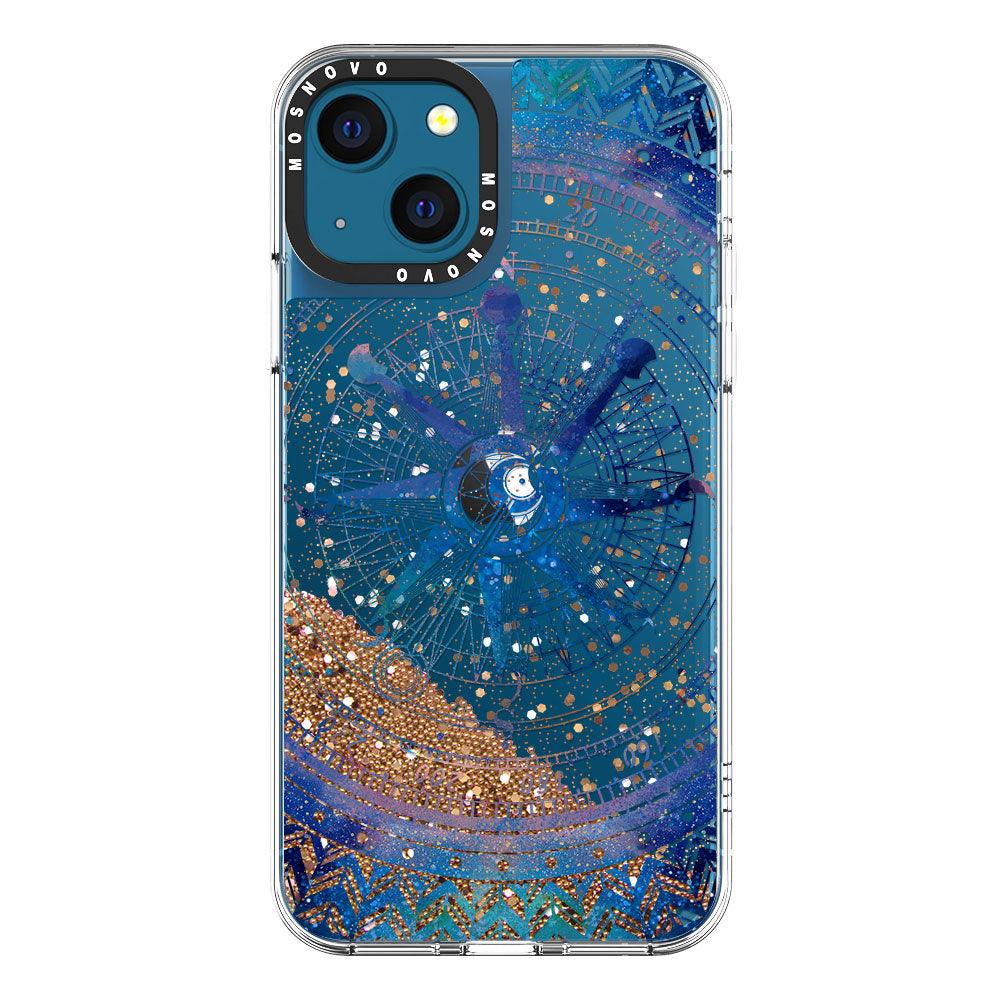 Galaxy Compass Glitter Phone Case - iPhone 13 Case - MOSNOVO