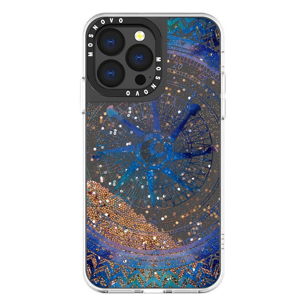 Galaxy Compass Glitter Phone Case - iPhone 13 Pro Case - MOSNOVO