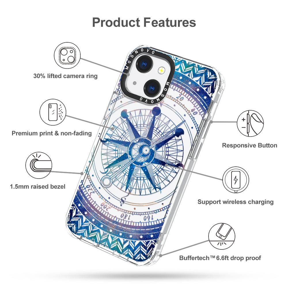 Galaxy Compass Phone Case - iPhone 13 Mini Case - MOSNOVO