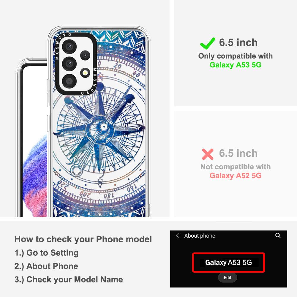 Galaxy Compass Phone Case - Samsung Galaxy A53 Case - MOSNOVO