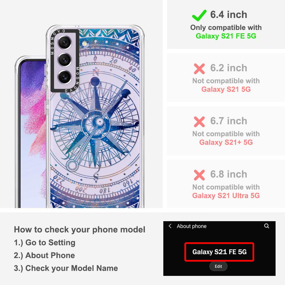 Galaxy Compass Phone Case - Samsung Galaxy S21 FE Case - MOSNOVO