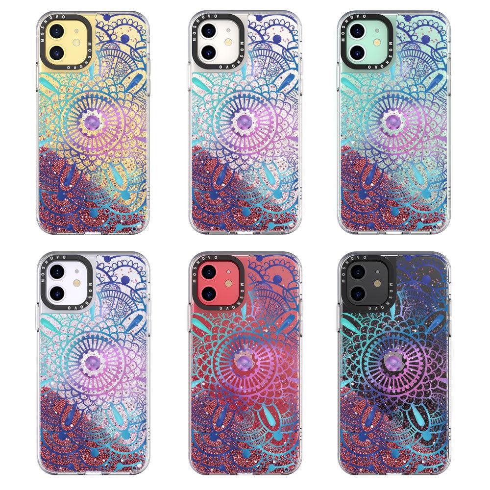 Galaxy Mandala Glitter Phone Case - iPhone 11 Case - MOSNOVO