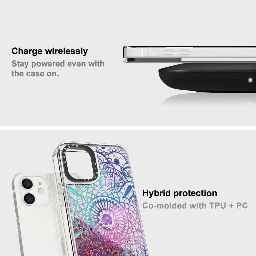 Galaxy Mandala Glitter Phone Case - iPhone 12 Case - MOSNOVO