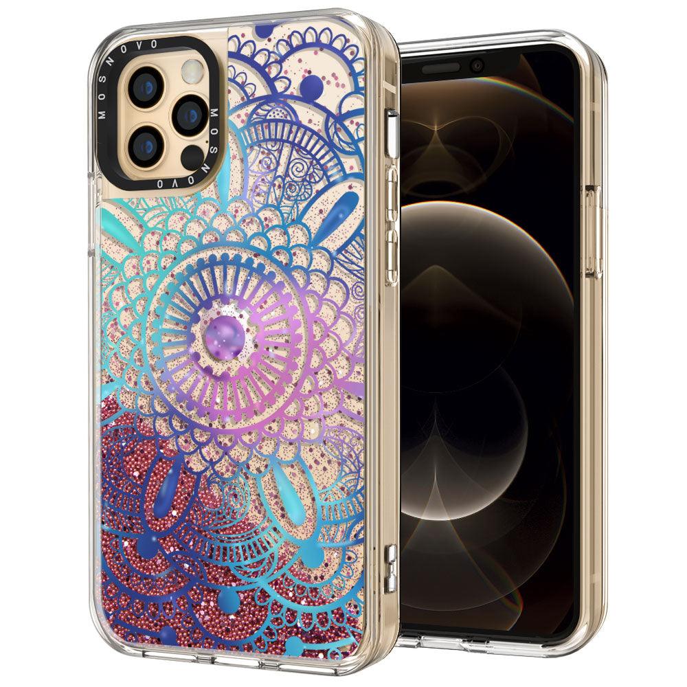 Galaxy Mandala Glitter Phone Case - iPhone 12 Pro Case - MOSNOVO