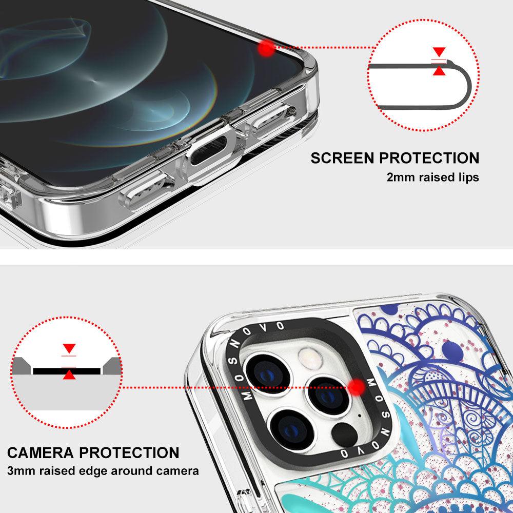 Galaxy Mandala Glitter Phone Case - iPhone 12 Pro Max Case - MOSNOVO