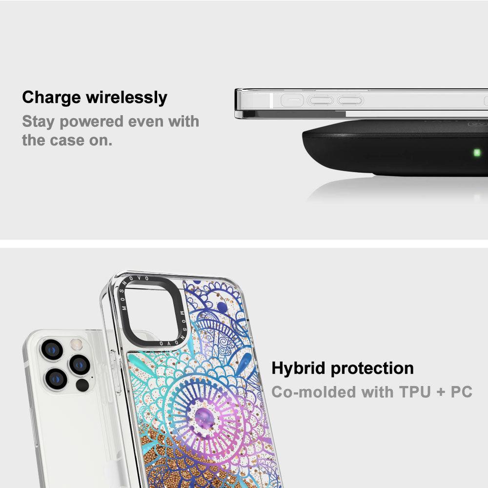 Galaxy Mandala Glitter Phone Case - iPhone 12 Pro Max Case - MOSNOVO