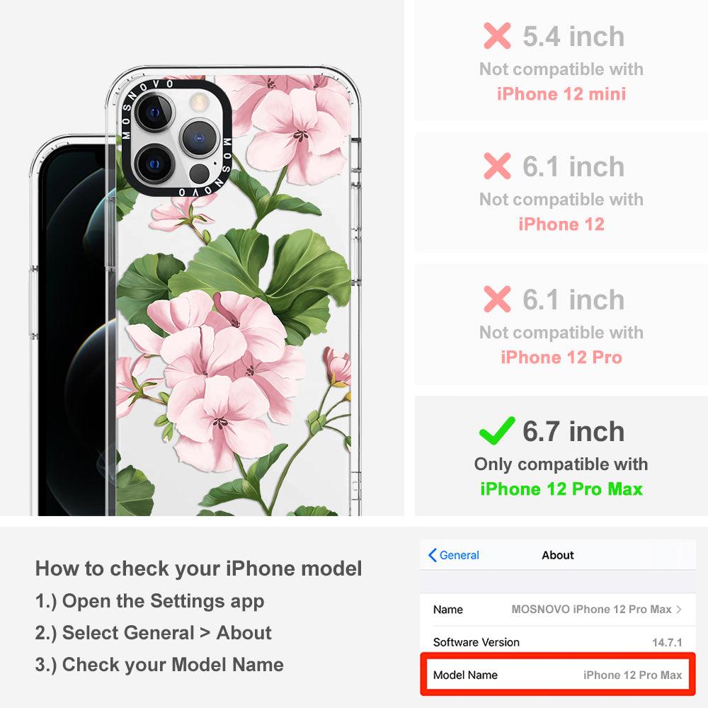 Geranium Phone Case - iPhone 12 Pro Max Case - MOSNOVO