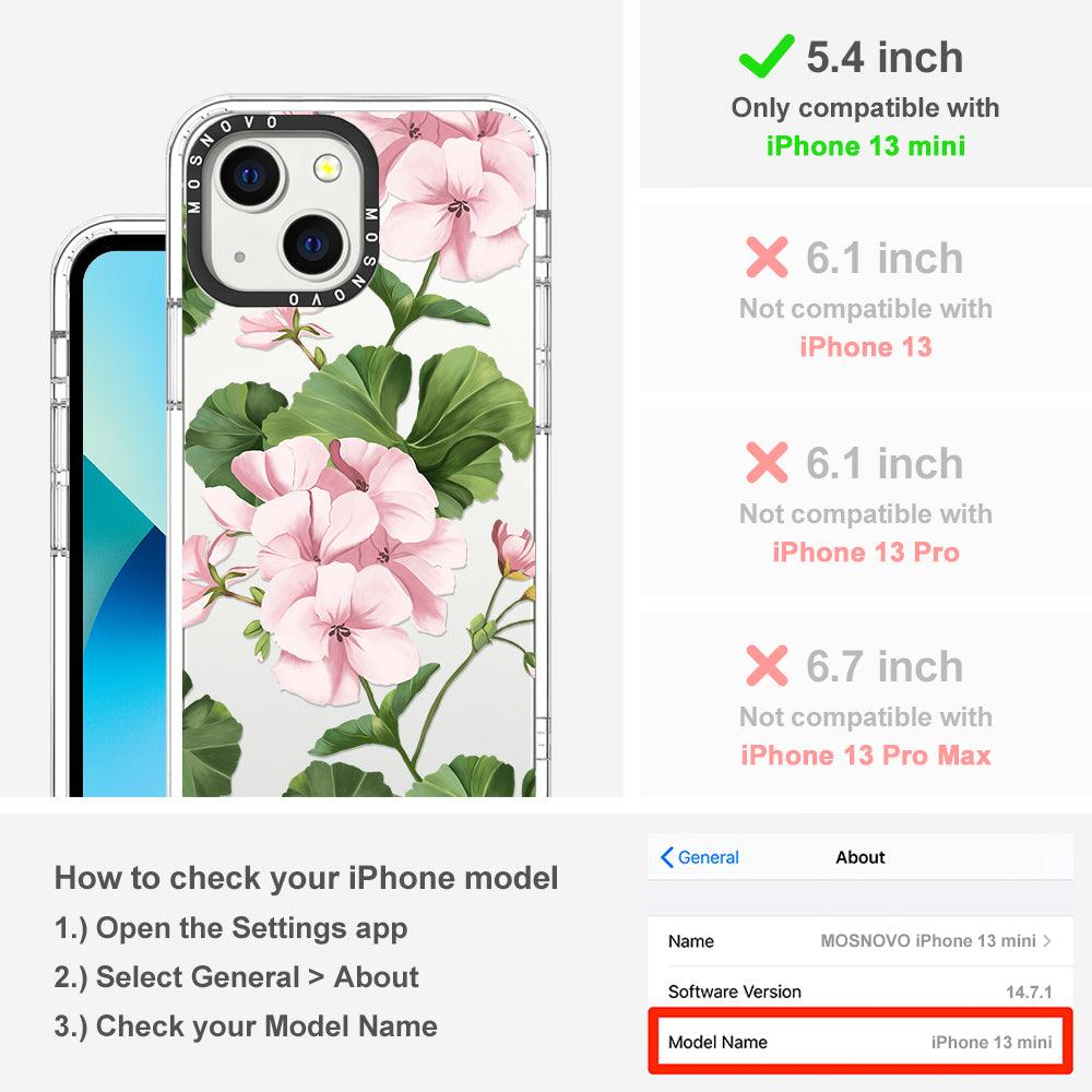 Geranium Phone Case - iPhone 13 Mini Case - MOSNOVO