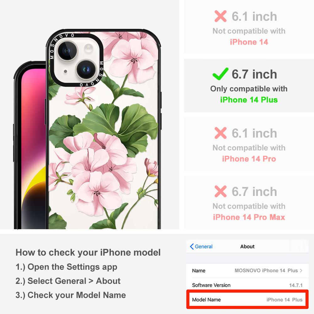 Geranium Phone Case - iPhone 14 Plus Case - MOSNOVO