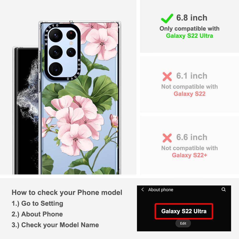 Geranium Phone Case - Samsung Galaxy S22 Ultra Case - MOSNOVO