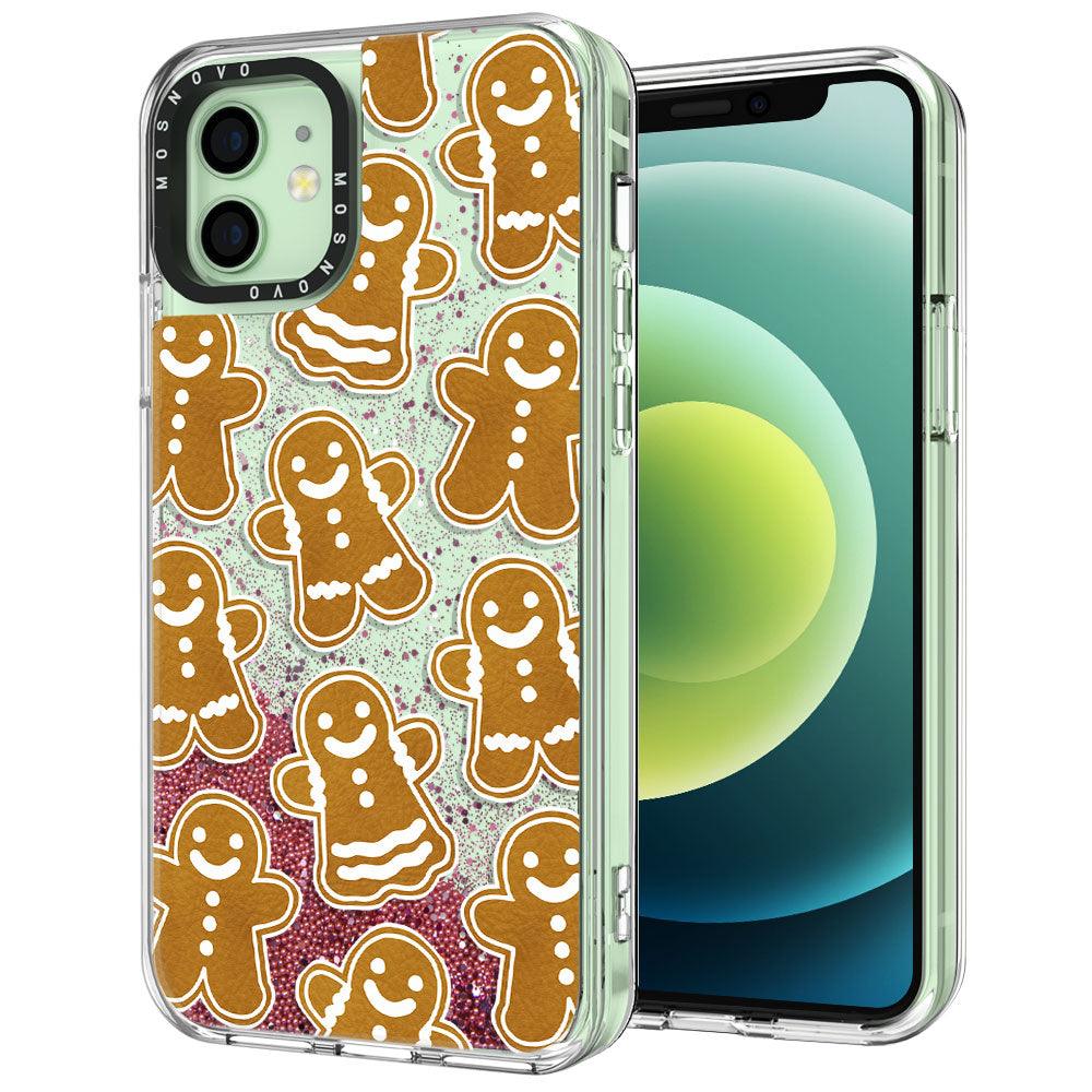 Ginger Breadman Glitter Phone Case - iPhone 12 Mini Case - MOSNOVO