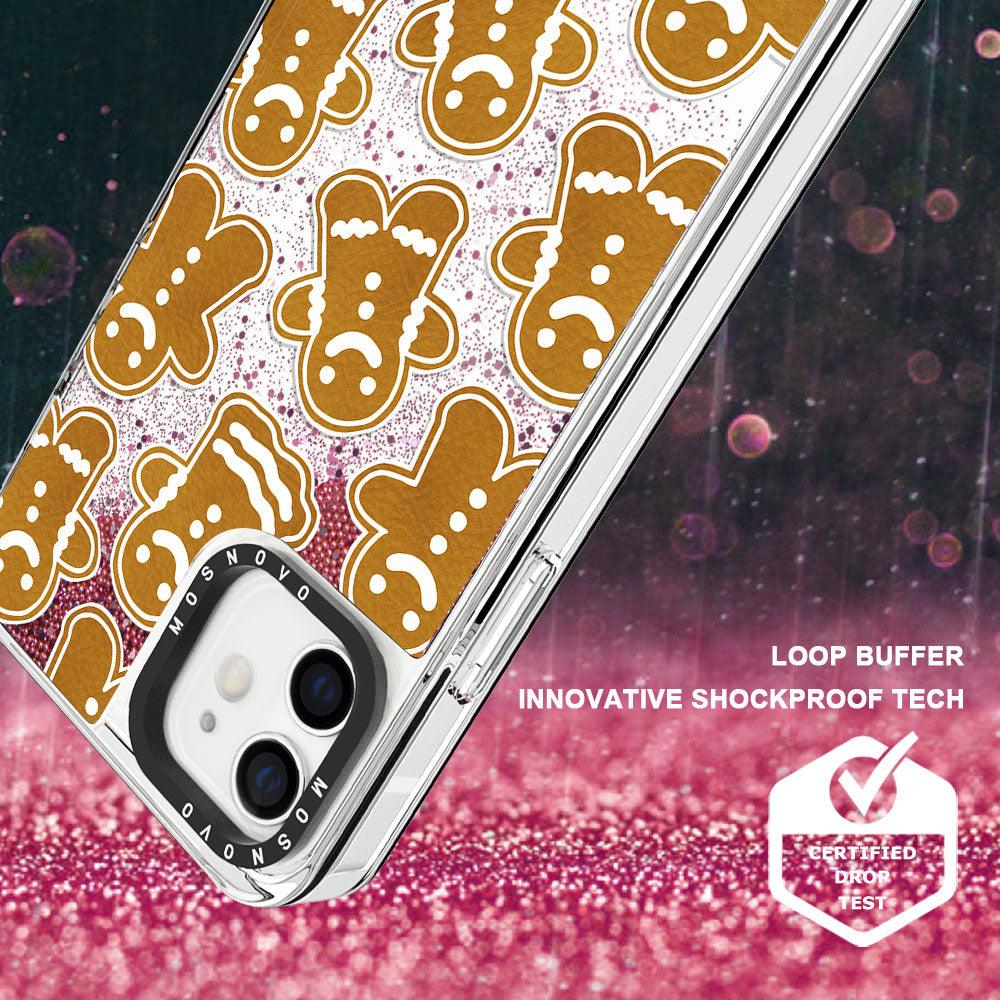 Ginger Breadman Glitter Phone Case - iPhone 12 Mini Case - MOSNOVO