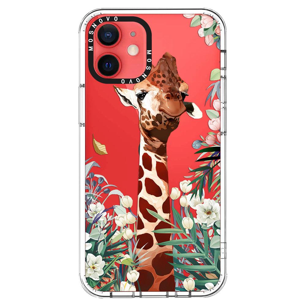 Giraffe In The Garden Phone Case - iPhone 12 Case - MOSNOVO