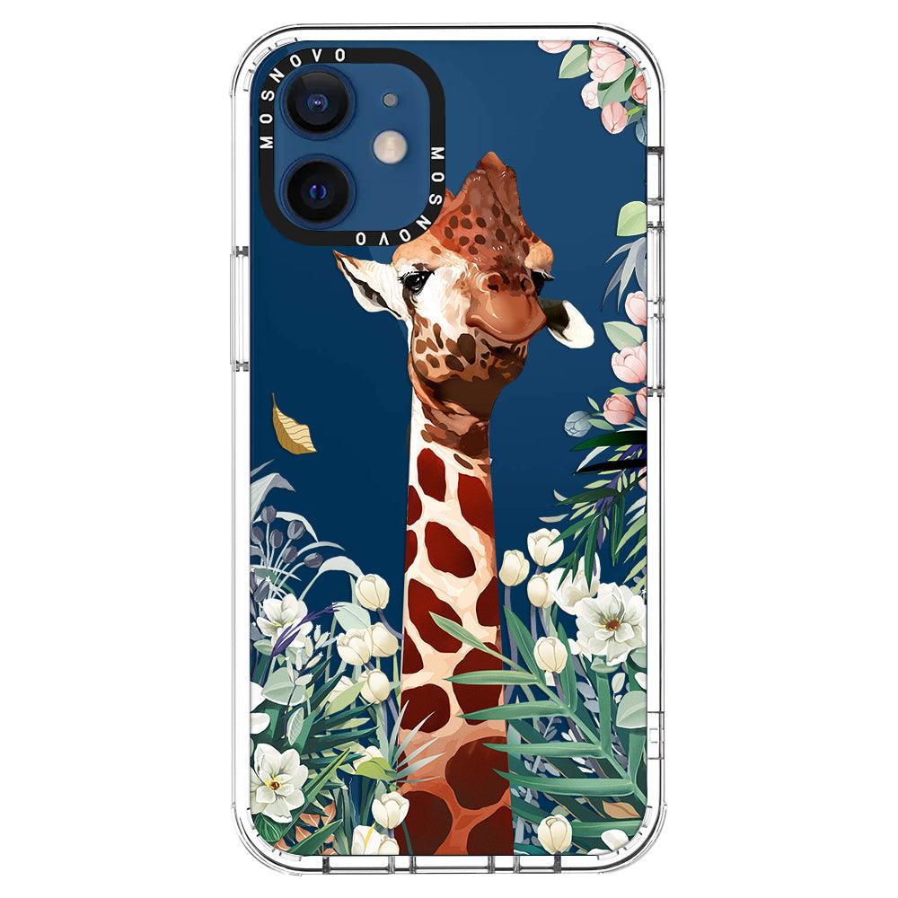 Giraffe In The Garden Phone Case - iPhone 12 Case - MOSNOVO