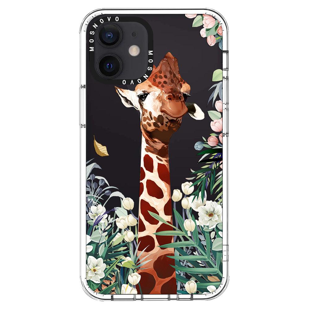 Giraffe Garden Phone Case - iPhone 12 Mini Case - MOSNOVO