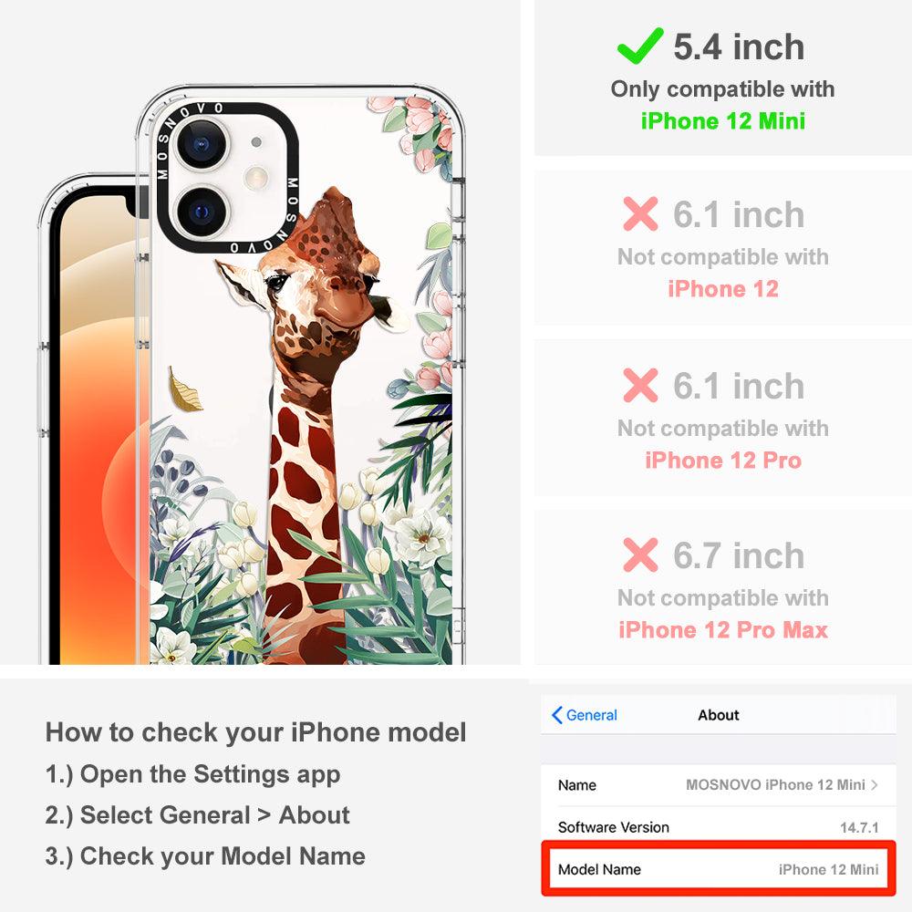 Giraffe Garden Phone Case - iPhone 12 Mini Case - MOSNOVO