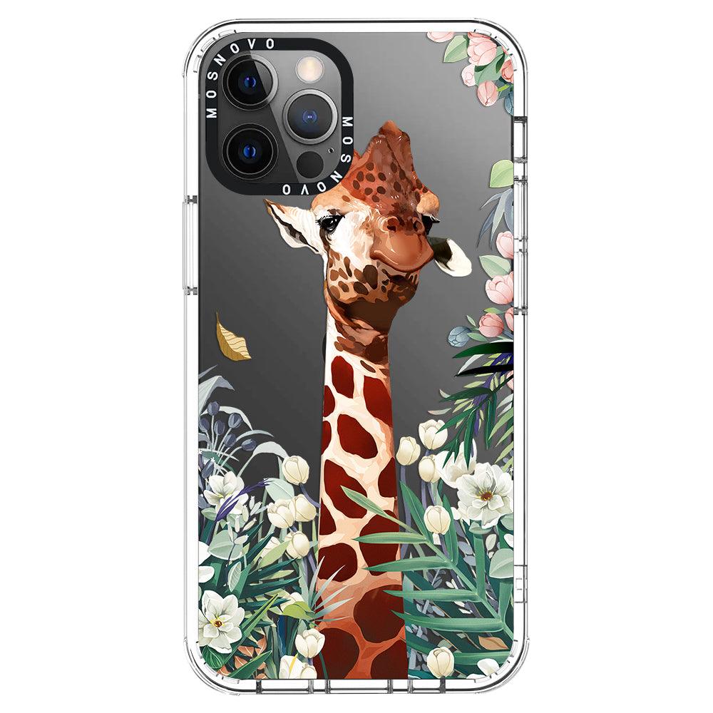 Giraffe In The Garden Phone Case - iPhone 12 Pro Max Case - MOSNOVO