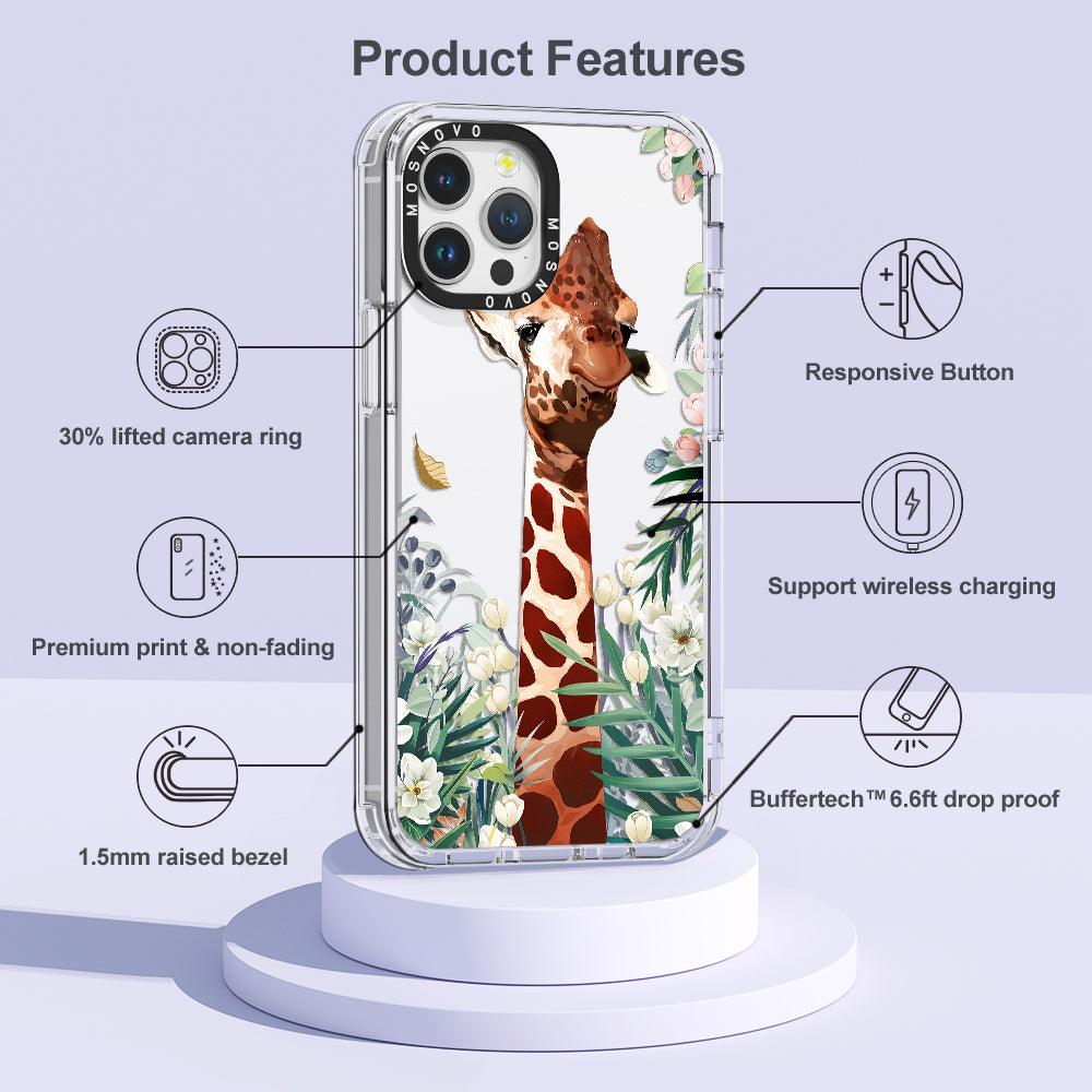 Giraffe In The Garden Phone Case - iPhone 12 Pro Max Case - MOSNOVO