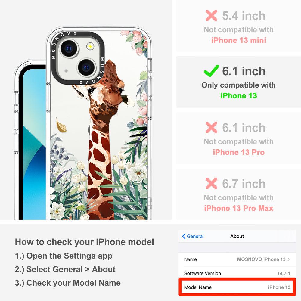 Giraffe In The Garden Phone Case - iPhone 13 Case - MOSNOVO
