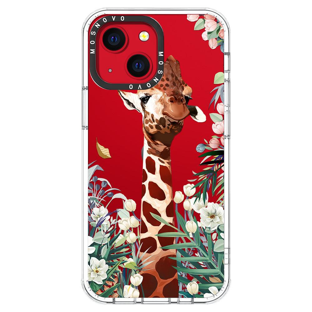 Giraffe In The Garden Phone Case - iPhone 13 Mini Case - MOSNOVO