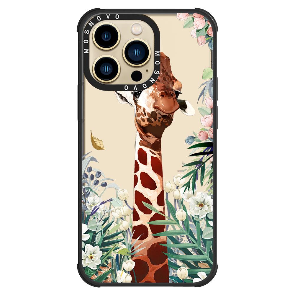 Giraffe In The Garden Phone Case - iPhone 13 Pro Case - MOSNOVO