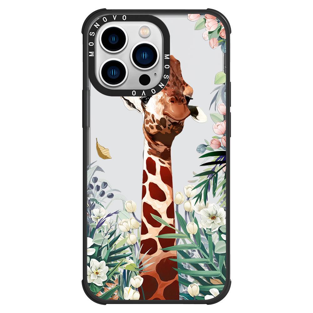 Giraffe In The Garden Phone Case - iPhone 13 Pro Case - MOSNOVO