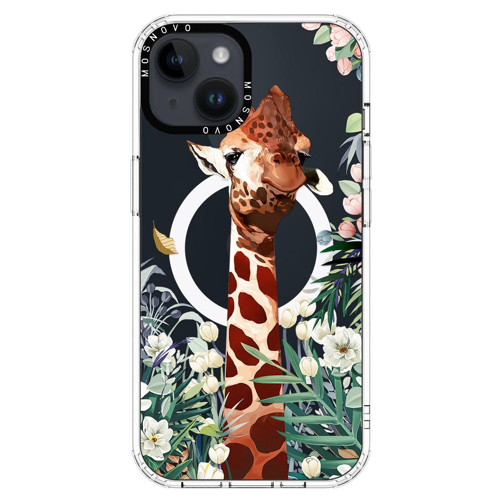 Giraffe In The Garden Phone Case - iPhone 14 Case - MOSNOVO