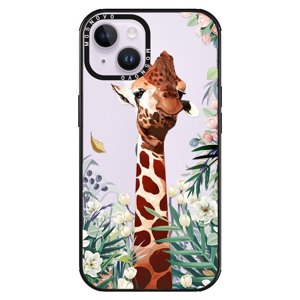 Giraffe In The Garden Phone Case - iPhone 14 Plus Case - MOSNOVO