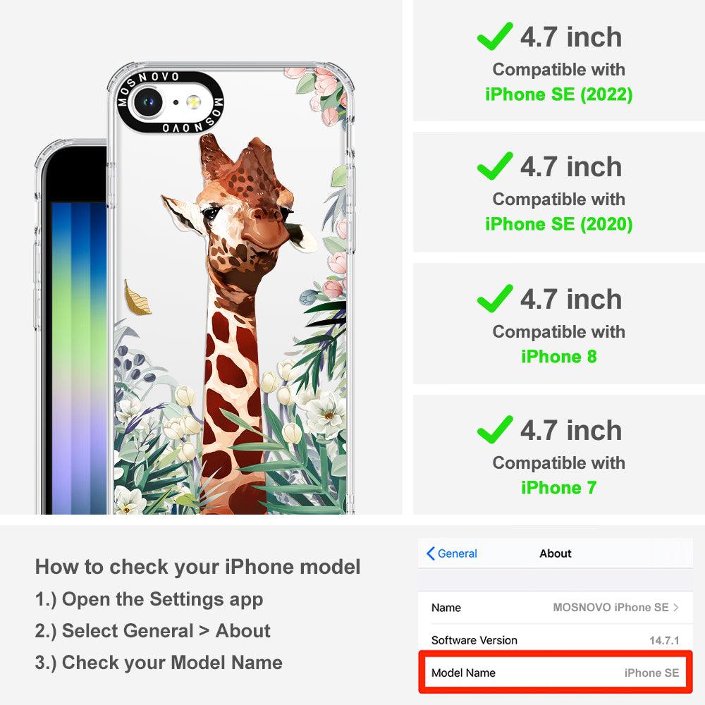 Giraffe In The Garden Phone Case - iPhone 7 Case - MOSNOVO
