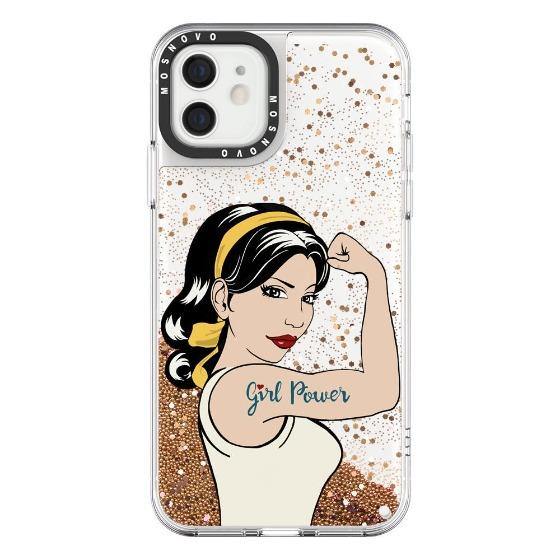Girl Power Glitter Phone Case - iPhone 12 Case - MOSNOVO