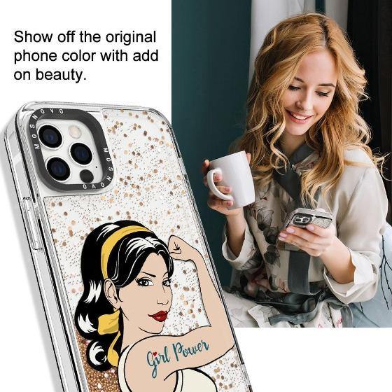 Girl Power Glitter Phone Case - iPhone 12 Pro Max Case - MOSNOVO