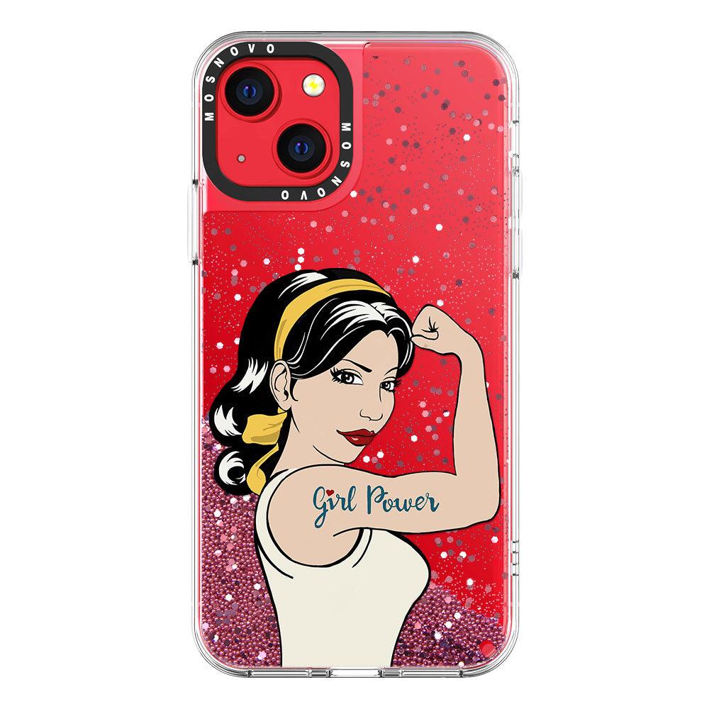 Girl Power Glitter Phone Case - iPhone 13 Case - MOSNOVO