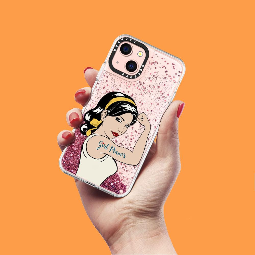 Girl Power Glitter Phone Case - iPhone 13 Case - MOSNOVO