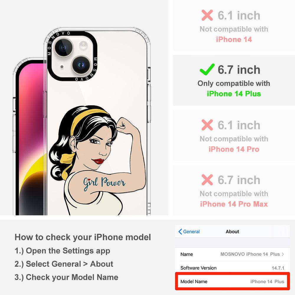 Girl Power Phone Case - iPhone 14 Plus Case - MOSNOVO