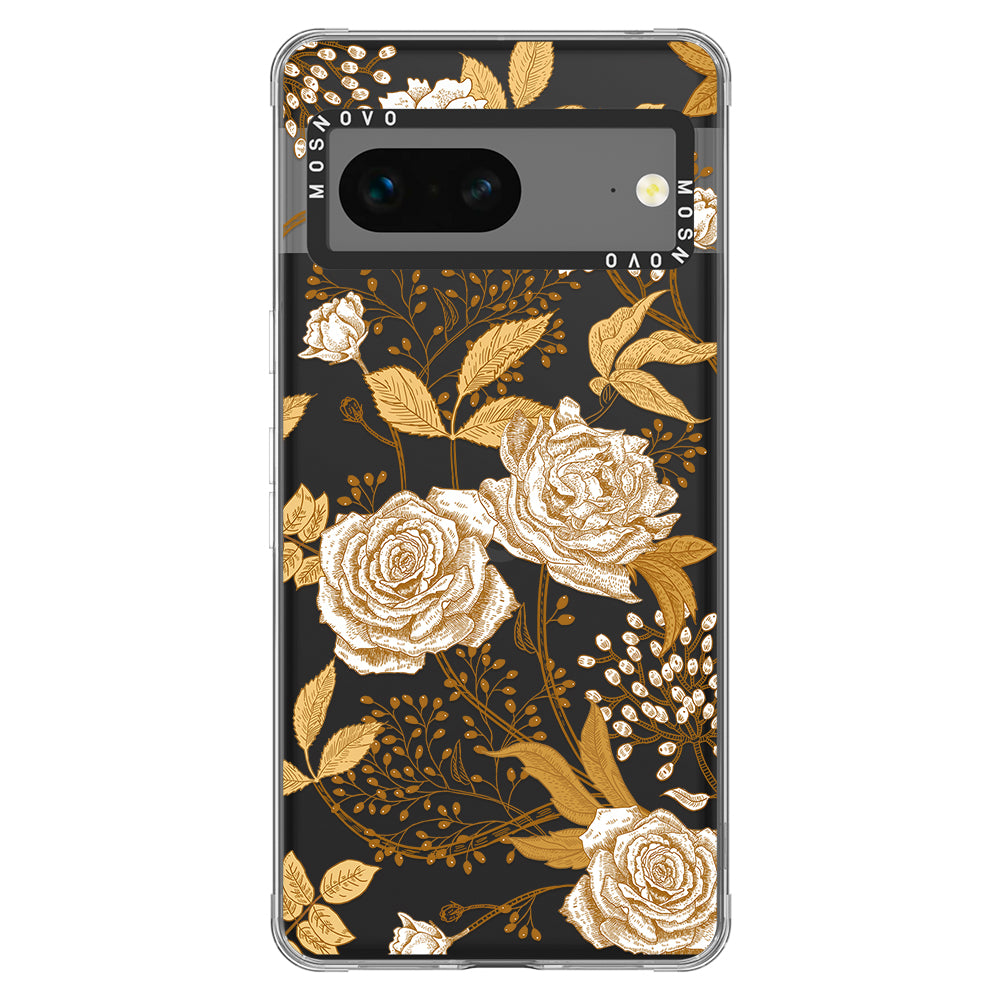 Golden Flowers Phone Case - Google Pixel 7 Case - MOSNOVO