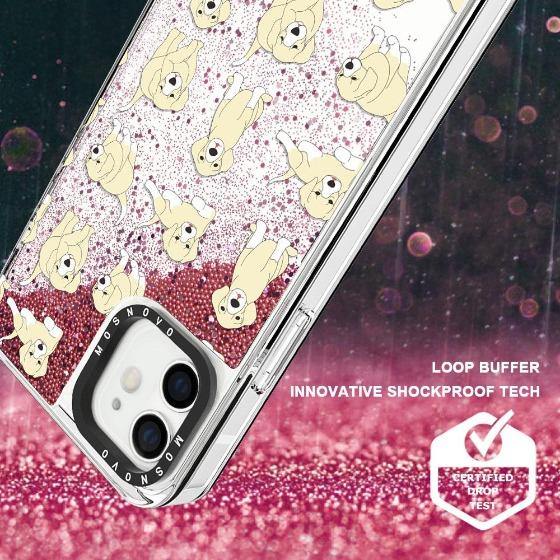 Golden Retriever Glitter Phone Case - iPhone 12 Case - MOSNOVO