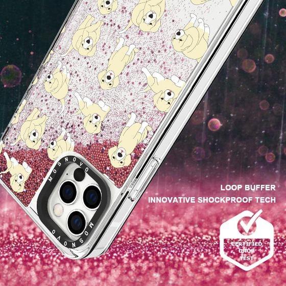 Golden Retriever Glitter Phone Case - iPhone 12 Pro Max Case - MOSNOVO