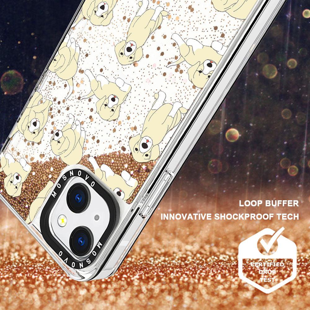Golden Retriever Glitter Phone Case - iPhone 13 Case - MOSNOVO