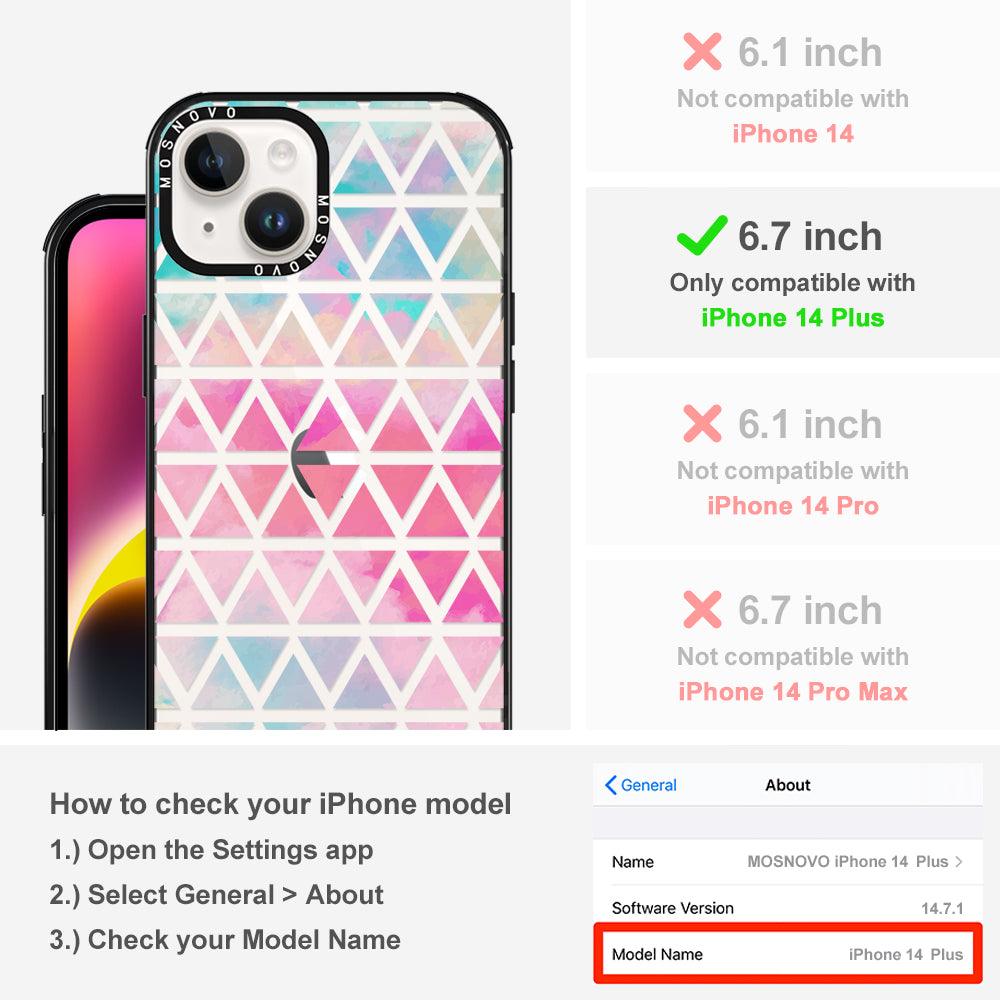 Gradient Triangles Phone Case - iPhone 14 Plus Case - MOSNOVO