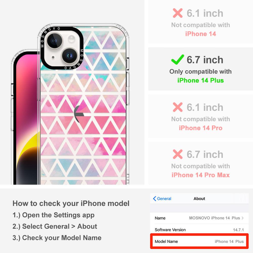 Gradient Triangles Phone Case - iPhone 14 Plus Case - MOSNOVO