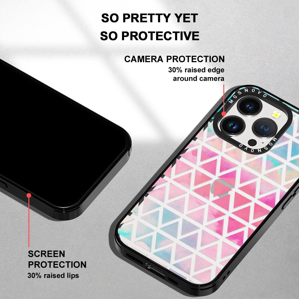 Gradient Triangles Phone Case - iPhone 14 Pro Case - MOSNOVO