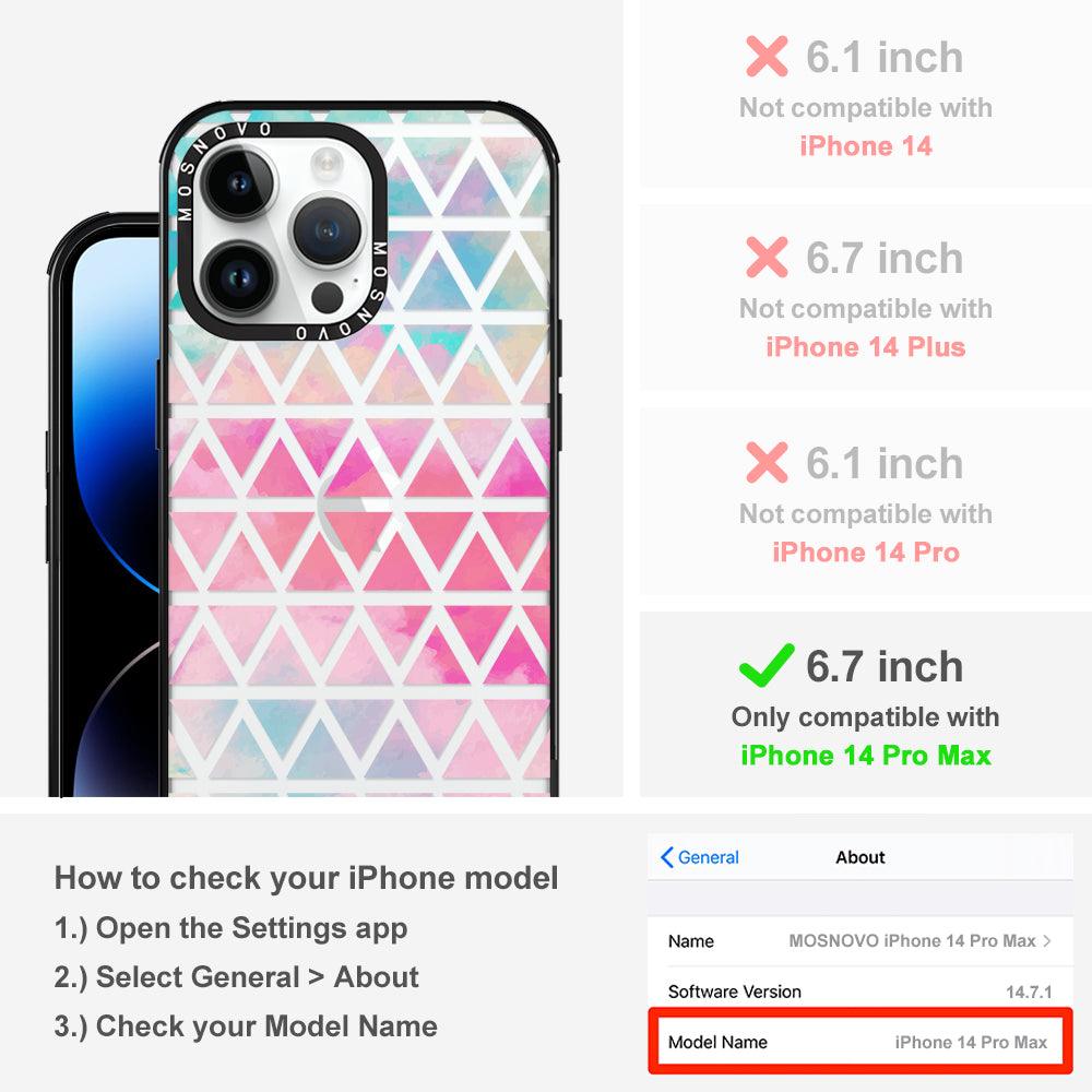 Gradient Triangles Phone Case - iPhone 14 Pro Max Case - MOSNOVO