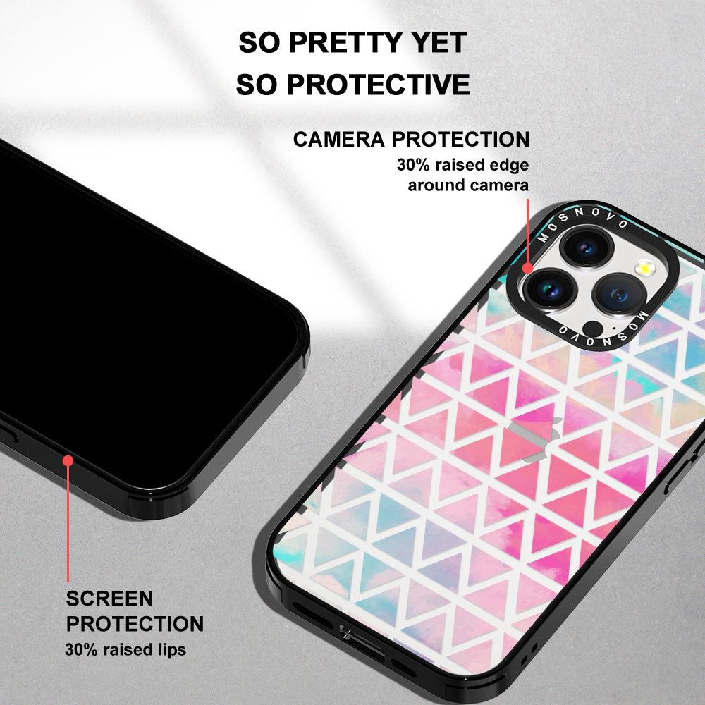 Gradient Triangles Phone Case - iPhone 14 Pro Max Case - MOSNOVO