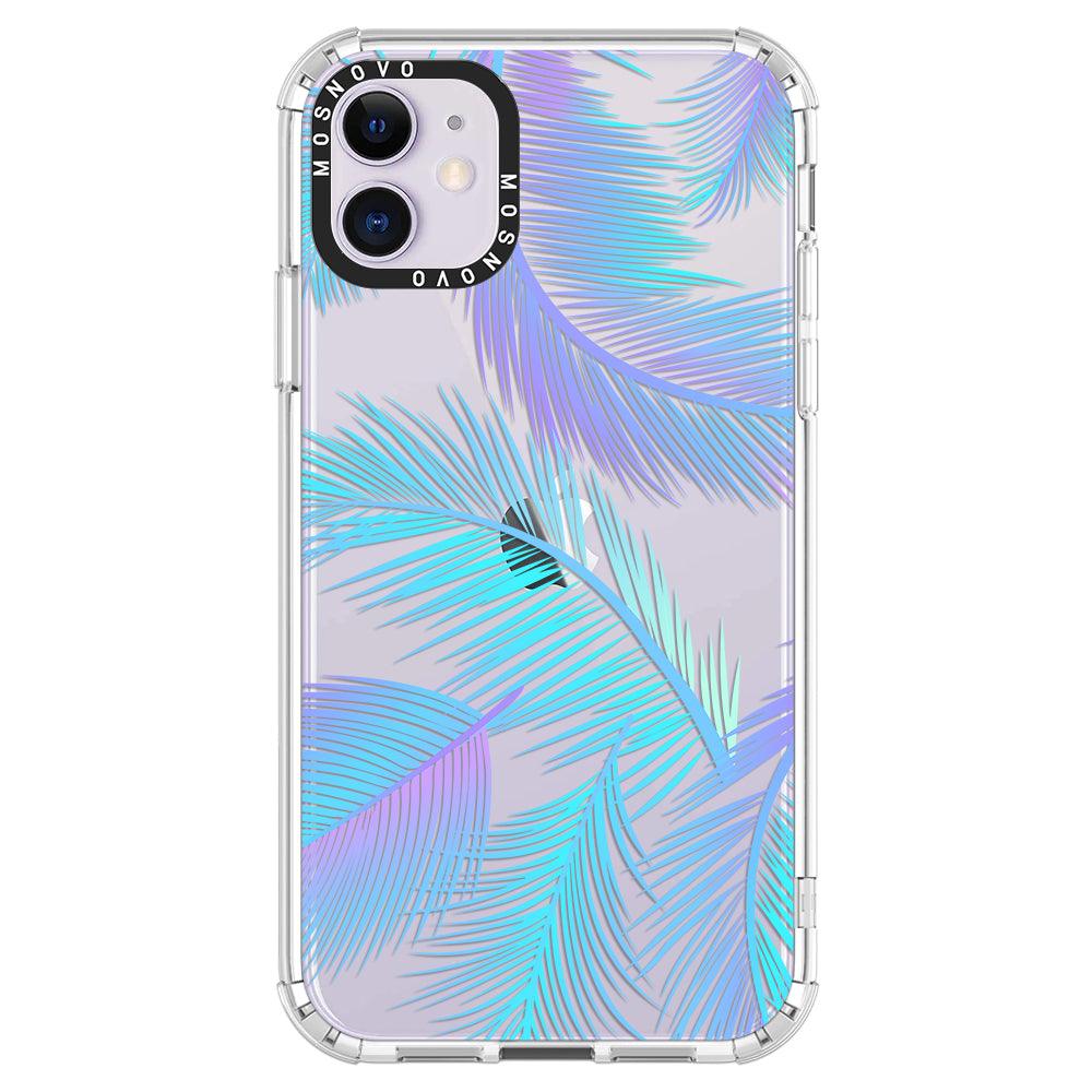 Gradient Tropical Palm Leaf Phone Case - iPhone 11 Case - MOSNOVO
